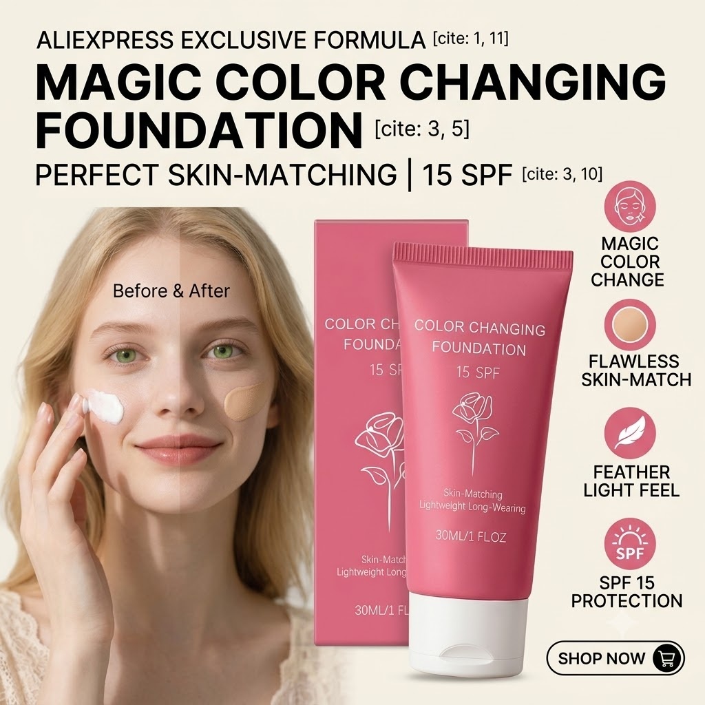 Face Moisturizer Spf - Base Líquida com Mudança de Cor