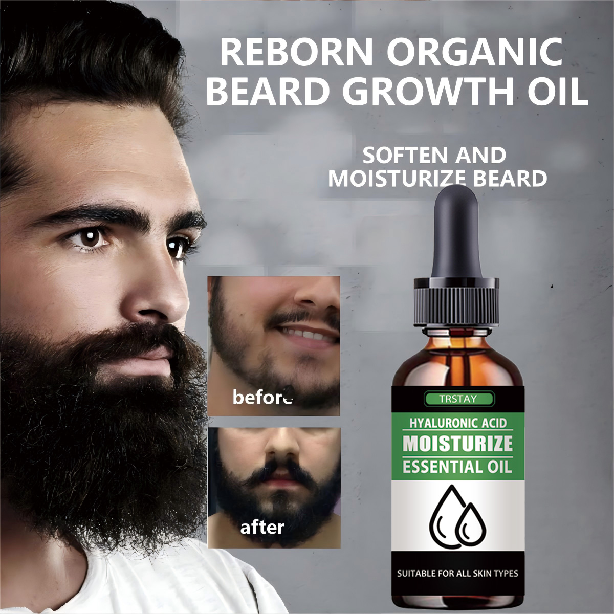 Men'S Grooming Facial - 100% natural acelerar o cabelo facial
