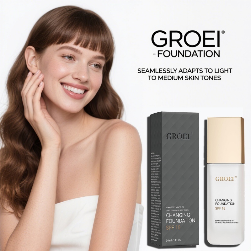 Face Moisturizer Spf - GROEI Changing Foundation FPS 15 -