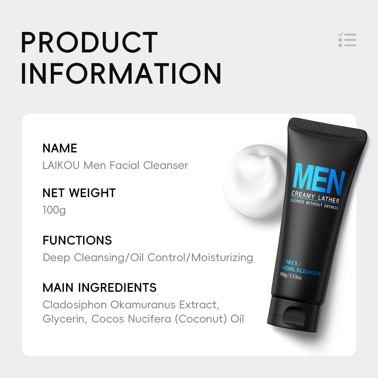 LAIKOU Sabonete Facial Masculi - Men'S Grooming Facial avaliação e preço