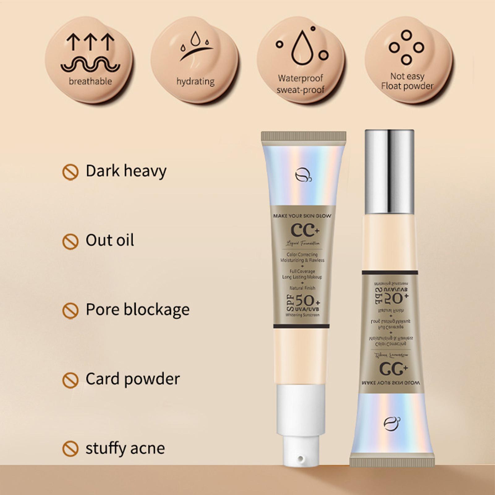 CC Cream Foundation FPS 50 Pro - Face Moisturizer Spf avaliação e preço